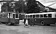 O-Bus Linie 22 und Linie 38 Mit Type K etwa 1950 Billrothstraße, Glatzgasse