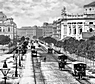 Pferdetramway am Ring beim Burgtheater um 1890