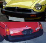 MG B MK II Facelifting: 1974 Stoßstange aus Kunststoff