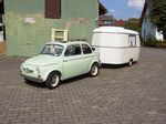 Steyr-Puch 500 mit Wohnwagen